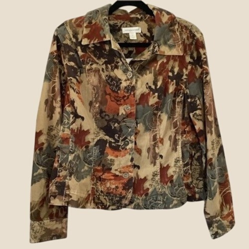 Earthy Corduroy Shacket M Abstract Fairy Grunge Artsy Earthy Cotton Blend